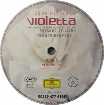 2LP Giuseppe Verdi: Violetta - Arias And Duets From Verdi's "La Traviata" LTD
