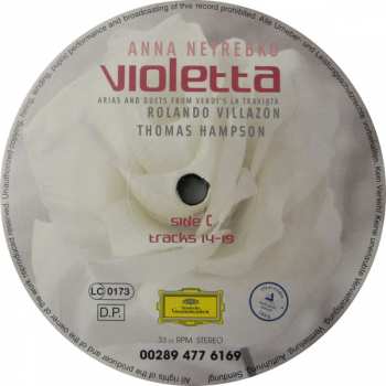 2LP Giuseppe Verdi: Violetta - Arias And Duets From Verdi's "La Traviata" LTD