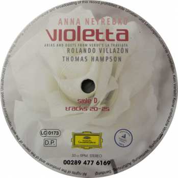 2LP Giuseppe Verdi: Violetta - Arias And Duets From Verdi's "La Traviata" LTD