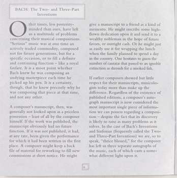 CD Johann Sebastian Bach: Bach: The Two And Three Part Inventions