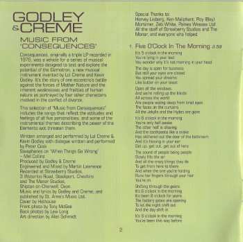 CD Godley & Creme: Music From 'Consequences' + L