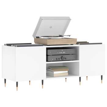 Hi-Fi Goka Skříňka s přihrádkami na LP desky a audiotechniku - pozlacené nohy Bílá (831668)