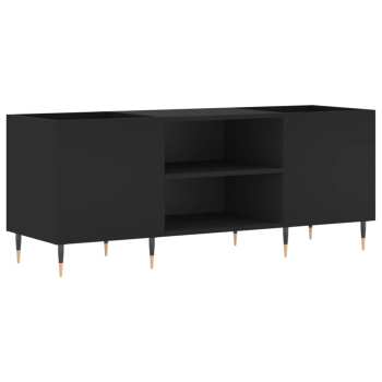 Hi-Fi Goka Skříňka s přihrádkami na LP desky a audiotechniku - pozlacené nohy Černá (831669)