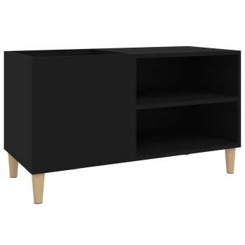 Hi-Fi Goka Skříňka s přihrádkou na LP desky a audiotechniku - dřevěné nohy Černá (831942)
