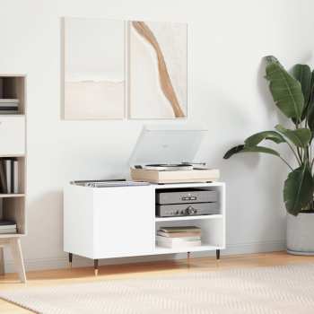 Hi-Fi Goka Skříňka s přihrádkou na LP desky a audiotechniku - pozlacené nohy Bílá (831692)