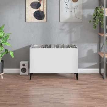 Hi-Fi Goka Úložná Skřínka na LP desky - kovové nohy Bílá (831965)