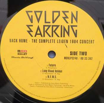 2LP Golden Earring: Back Home - The Complete Leiden 1984 Concert