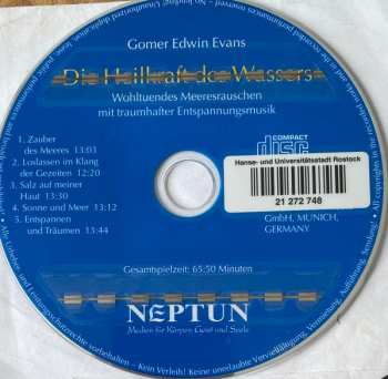 CD Gomer Edwin Evans: Die Heilkraft Des Wassers