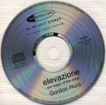 CD Gordon Hunt: Elevazione - The Magic Of The Oboe