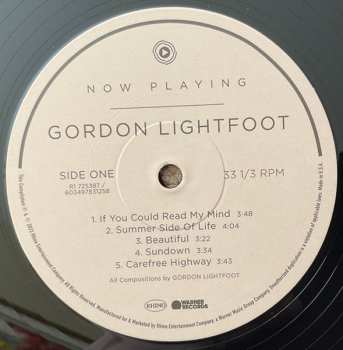 LP Gordon Lightfoot: Now Playing 