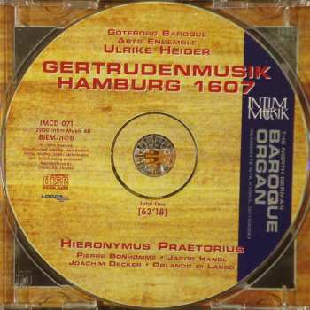 CD Göteborg Baroque: Gertrudenmusik - Hamburg 1607