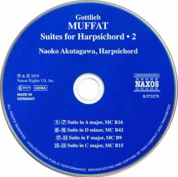 CD Naoko Akutagawa: Suites For Harpsichord • 2