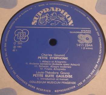 LP Charles Gounod: Petite Symphonie / Chanson Et Danses / Petite Suite Gauloise (Pour Instruments À Vent)