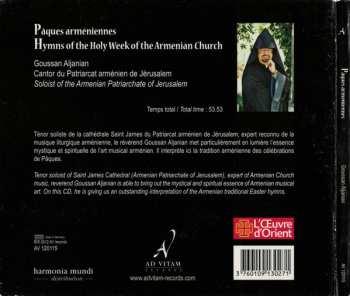 CD Goussan Aljanian: Pâques Arméniennes (Hymns Of The Holy Week Of The Armenian Church)