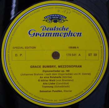 LP Johannes Brahms: Singt Lieder von Franz Schubert Und Johannes Brahms