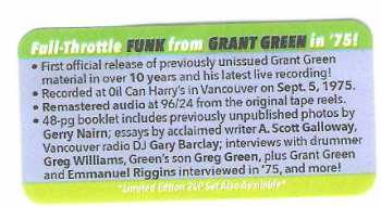 CD Grant Green: Slick! - Live at Oil Can Harry’s