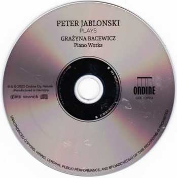 CD Peter Jablonski: Piano Works