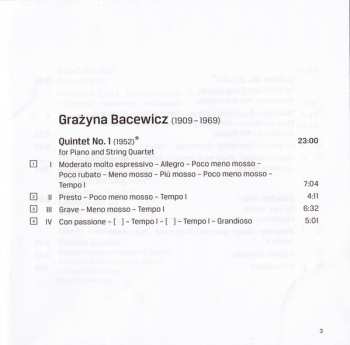 CD Grażyna Bacewicz: The Two Piano Quintets ∙ Quartet For Four Violins ∙ Quartet For Four Cellos