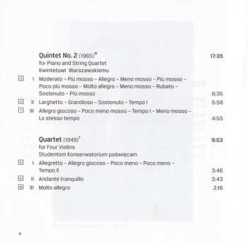 CD Grażyna Bacewicz: The Two Piano Quintets ∙ Quartet For Four Violins ∙ Quartet For Four Cellos