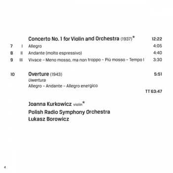 CD Grażyna Bacewicz: Violin Concertos Nos 1, 3 And 7