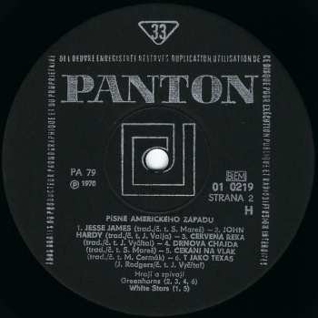 LP Spirituál Kvintet: Písně Amerického Západu