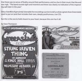 CD Greenslade: Live In Stockholm • March 10th, 1975 DIGI