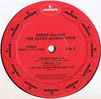 2LP Gregg Allman: The Gregg Allman Tour  LTD