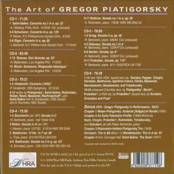 6CD/DVD/Box Set Gregor Piatigorsky: The Art Of  (Rare 78s Unissued Studio Recordings, Public Performances And Broadcasts)