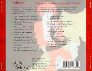CD Edith Piaf:  Cabaret [The Great Chanteuses Of The Inter-War Years]