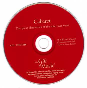 CD Edith Piaf:  Cabaret [The Great Chanteuses Of The Inter-War Years]