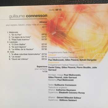 CD Guillaume Connesson: Athanor - Supernova