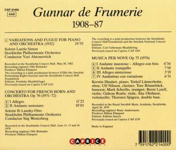 CD Yuri Ahronovitch: Variations And Fugue For Piano And Orchestra / Concerto For French Horn And Orchestra / Musica Per Nove Op. 75