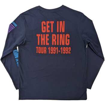Merch Guns N' Roses: Guns N' Roses Unisex Long Sleeve T-shirt: Get In The Ring Tour '91-'92 (back & Sleeve Print) (small) S