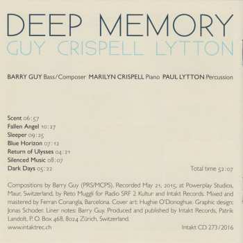 CD Marilyn Crispell: Deep Memory