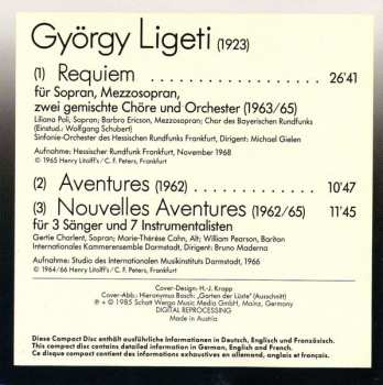 CD György Ligeti: Requiem / Aventures / Nouvelles Aventures