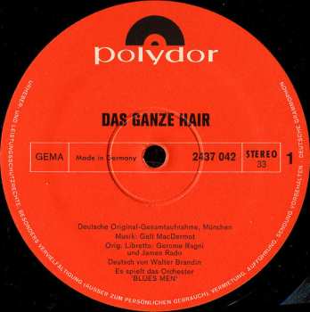 2LP/Box Set "Haare" Ensemble: Das Ganze Hair