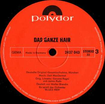 2LP/Box Set "Haare" Ensemble: Das Ganze Hair