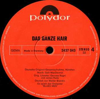 2LP/Box Set "Haare" Ensemble: Das Ganze Hair