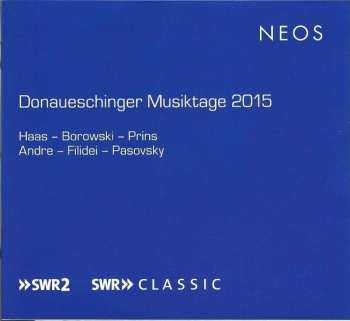 2SACD Francesco Filidei: Donaueschinger Musiktage 2015