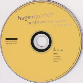 SACD Ludwig van Beethoven: String Quartets Op. 18/3, 18/5 & 135