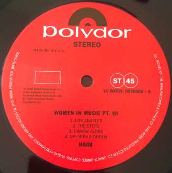 2LP Haim: Women In Music Pt. III