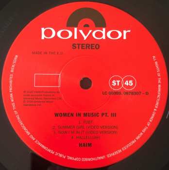 2LP Haim: Women In Music Pt. III