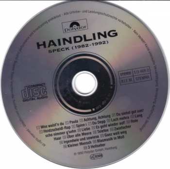 CD Haindling: Speck (1982-1992)