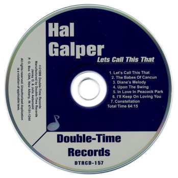 CD Hal Galper Quintet: Let's Call This That