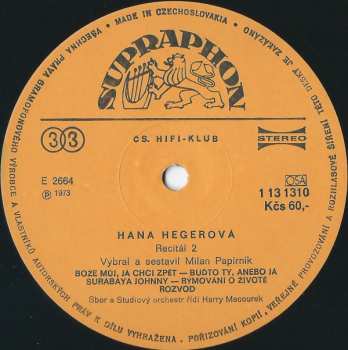 LP Hana Hegerová: Recitál 2