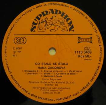 LP Hana Zagorová: Co Stalo Se Stalo