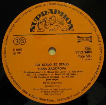 LP Hana Zagorová: Co Stalo Se Stalo