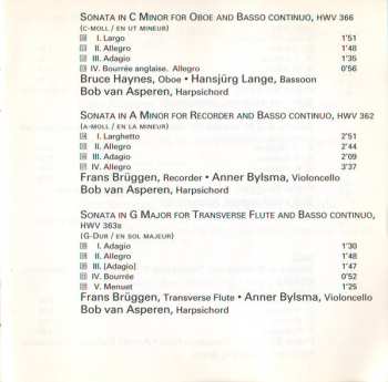 2CD Georg Friedrich Händel: The Complete Wind Sonatas