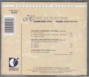 CD Antonio Vivaldi: Handel The Italian Years And Works By Telemann And Vivaldi