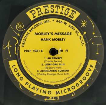LP Hank Mobley: Mobley's Message LTD